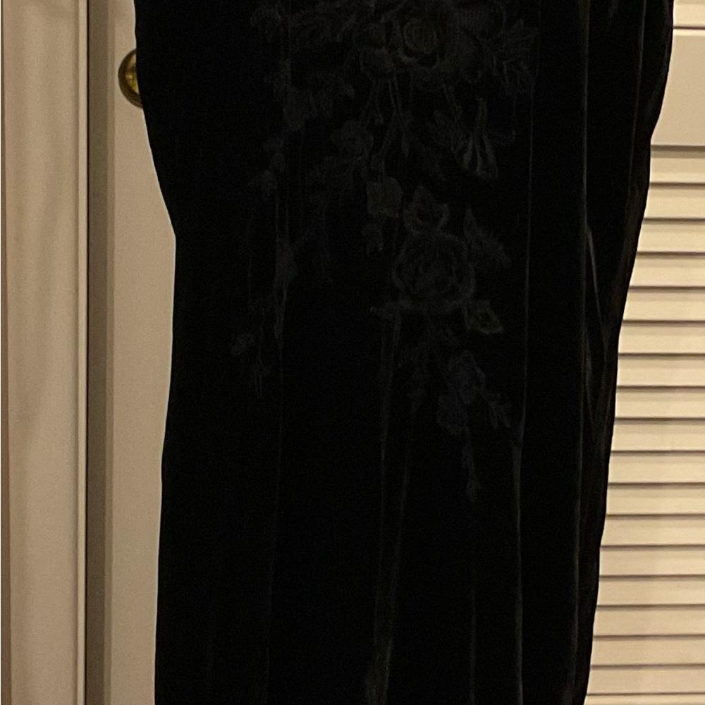 Johnny Was Black Velvet Maxi Dress - Picture 15 of 16